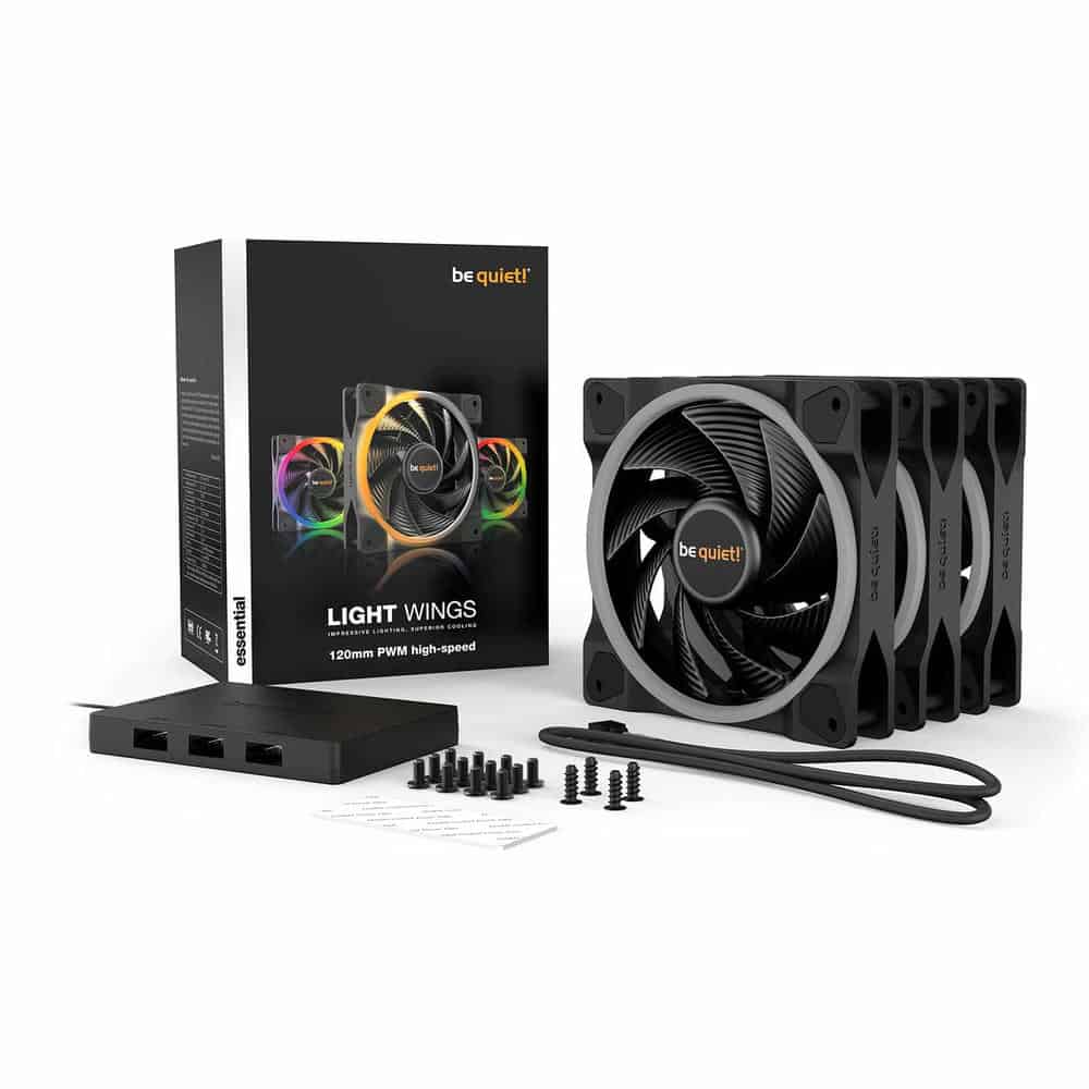 (image for) be quiet! Light Wings 120mm ARGB PWM High Speed Triple Fan Pack